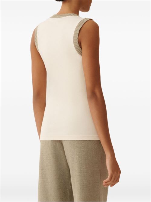 Canotta donna girocollo panna Fabiana Filippi | JED276F582M224VR3